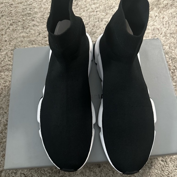 NEW- Balenciaga Speed Logo Mid Top Slip On Sneakers - Picture 3 of 6
